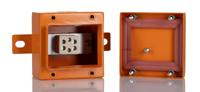 232-0524 RS PRO Orange Steel Junction Box, IP65, 100 x 100 x 80mm