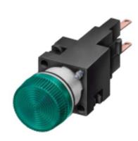 3sb2224-6bg06 Siemens 3SB2 Series White Glow Lamp Indicator, 24V, 16mm Mounting Hole Size, Solder Tab Termination, IP65