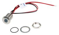 139-3358 RS PRO Blue Panel Mount Indicator, 1.8 → 3.3V dc, 10mm Mounting Hole Size, Lead Wires Termination, IP67