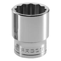 s1116 Facom 1/2 in Drive 11/16in Standard Socket, 12 point, 36 mm Overall Length