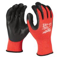 4932471423 Milwaukee Dipped Gloves Red Nitrile Nitrile Cut Resistant Gloves, Size 2XL, Nitrile Coating