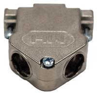 mhdu45zk15-k MH Connectors MHDU45 Series Zinc Angled D Sub Backshell, 15 Way, Strain Relief