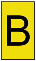 901-10184 HellermannTyton Ovalgrip Slide On Cable Markers, Black on Yellow, Pre-printed "B", 2.5 → 6mm Cable,