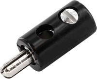 208-0215 RS PRO Black Male Banana Plug, 32A, 30V, Nickel Plating
