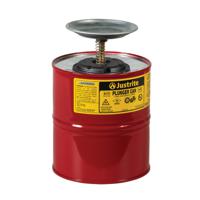 jut10308rd Justrite Steel Plunger Can, 4L
