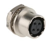 hr10a-7r-4s73 Hirose Circular Connector, 4 Contacts, Panel, Miniature Connector, Socket, Female, HR10 Series