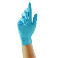 g933-l Unigloves Blue Powder-Free Nitrile Disposable Gloves, Size L, 100 per Pack
