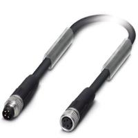 1543346 Phoenix Contact Female 4 way Straight Socket M8 to Male 4 way Straight Plug M8 Bus Cable, 130 mm