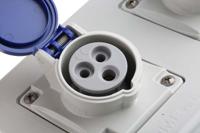 670uk1633 Scame IP44 Blue Surface Mount Socket, Rated At 16A, 200 → 250 V