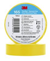 3m-165-yellow-19mm-x-20m 3M Temflex Yellow Vinyl Electrical Tape, 19mm x 20m