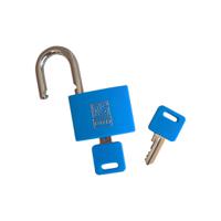 195-8239 RS PRO Key Aluminium Padlock, 6mm Shackle, 43mm Body