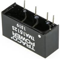tma-1512s TRACOPOWER TMA DC-DC Converter, 12V dc/ 80mA Output, 13.5 → 16.5 V dc Input, 1W, Through Hole, +85°C Max Temp