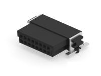 354078-e ERNI 354078 Series Vertical Surface PCB Header, 16 Contact(s), 1.27 mm Pitch, 2 Row, Shrouded