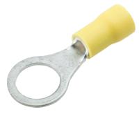 fvws55-10lf JST, FV Insulated Ring Terminal, M10 (3/8) Stud Size, 2.6mm² to 6.6mm² Wire Size, Yellow