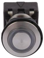 124168241124000 Schurter MSM LA 19 Series Illuminated Push Button Switch, Latching, Panel Mount, 19mm Cutout, DPDT, Blue LED, 125/250V