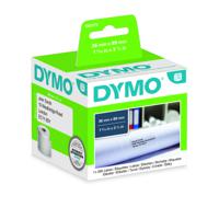s0722470 Dymo White Black Print Label Roll, 190mm Width, 38mm Height, 110Per Roll Qty