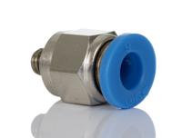 916-0704 RS PRO Straight Threaded Adaptor, M5 Male to Push In 6 mm, Threaded-to-Tube Connection Style