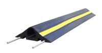 252-2843 RS PRO 1m Black/Yellow Cable Cover in Rubber, 60mm Inside dia.