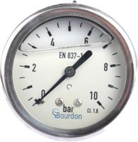 mit3-f22b22 Bourdon Analogue Pressure Gauge 10bar Back Entry 63mm Outside Diameter