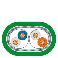 6xv18502he50 Siemens, 500mm Cat5, Green RJ45 to RJ45, Copper Braid, Plastic Laminated Aluminium Foil Shielded, Terminated PVC Sheath