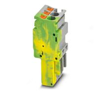 3209883 Phoenix Contact PP-H 2.5/ 3 (1GNYE/2GY) Series Terminal Plug for Use with Din Rail, 24A