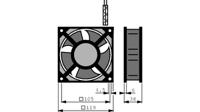 4606zw ebm-papst Axial Fan, 115 V ac, ac Operation, 180m³/h, IP20, 119 x 119 x 38mm