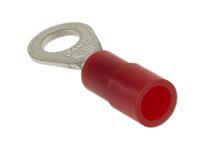 178-7258 RS PRO Insulated Ring Terminal, 4.3mm Stud Size, 0.5mm² to 1.5mm² Wire Size, Red