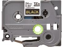 tze-354 Brother Gold on Black Label Printer Tape, 8 m Length, 24 mm Width
