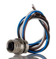 1200845107 Brad from Molex Female 4 way M12 to 4 way Free End Sensor Actuator Cable, 300 mm