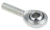 198-9083 RS PRO M8 x 1.25 Male Steel Rod End, 8mm Bore, 53mm Long, Metric Thread Standard, Male Connection Gender