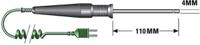342-8990 RS PRO K Type K Thermocouple Air Temperature Probe, 110mm Length, 4mm Diameter, +750 °C Max