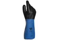 34332020 Mapa Blue, Black Polyurethane Work Gloves, Size 10