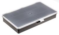 132442 Raaco 9 Cell Black PP Compartment Box, 41mm x 271mm x 173mm