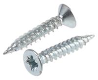 529-107 RS PRO Pozidriv Countersunk Steel Wood Screw, Bright Zinc Plated, No. 8 Thread, 1in Length