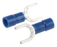 613-9542 RS PRO Insulated Crimp Spade Connector, 1.5mm² to 2.5mm², 16AWG to 14AWG, M6 Stud Size Vinyl, Blue