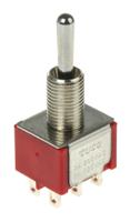 4-1825139-5 TE Connectivity Toggle Switch, Panel Mount, (On)-On-(On), DP3T, Solder Terminal, 120 ac/dc, 28V ac/dc
