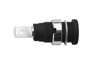 seb-6452-ni-sw-2012 Schutzinger Black Female Banana Socket, 4 mm Connector, 10A, 1000V, Nickel Plating