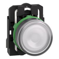 xb5aw31b1 Schneider Electric Harmony XB5 Series Illuminated Push Button, Spring Return, Screw Mount, 22mm Cutout, 1NO, 24V ac/dc,