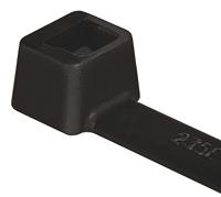 111-14860-t150rh-pa66w-bk HellermannTyton Cable Tie, Inside Serrated, 365mm x 7.6 mm, Black Polyamide 6.6 (PA66), Pk-100