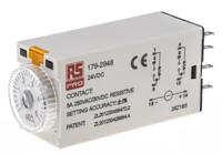 179-2948 RS PRO Plug In Timer Relay, 24V dc, 2-Contact, 0.2 → 5s, 1-Function, DPDT