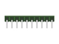1-216602-0 TE Connectivity AMPMODU HV-100/HV-190 Series Right Angle Board Housing, 19 Contact(s), 2.54 mm Pitch, 2 Row, Unshrouded