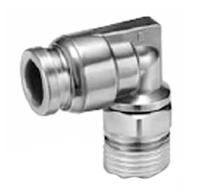 kqg2l07-32 SMC KQG2 Series Elbow Threaded Adaptor, UNF 10-32 Male to Push In 1/4 in, Threaded-to-Tube Connection Style