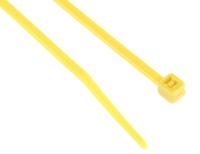 233-269 RS PRO Cable Tie, 165mm x 2.5 mm, Yellow Nylon, Pk-100