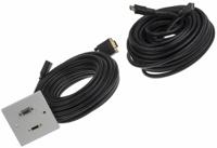 919-4022 RS PRO Single Gang 2 Way Female HDMI, SVGA Faceplate