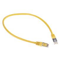 411-368 RS PRO, 0.5m Cat6, Yellow RJ45 to Male RJ45 Male, S/FTP Shielded, Terminated PVC Sheath