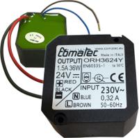 orh-36-24-y Comatec Power Supply, ORH 36 24 Y, 24V dc, 1.5A, 36W, 230V ac Input Voltage
