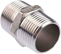 499-3063 RS PRO Stainless Steel Pipe Fitting Hexagon Hexagon Nipple, Male R 1in x Male R 1in