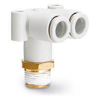 kq2lu08-01as SMC KQ2LU Series Elbow Fitting, 8 mm, Threaded-to-Tube Connection Style, KQ2LU08-01AS