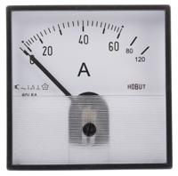 pd72mis5a22-001-060120a HOBUT Analogue Panel Ammeter 0/60/120A For 60/5A CT AC, 72mm x 72mm Moving Iron