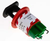 862-5222 RS PRO Black, Green, Red 1-Lock ABS, Nylon, Stainless Steel Conventional Miniature Circuit Breaker Lockout, 7.25mm